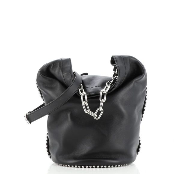 Alexander Wang Handbags - Alexander Wang Attica Dry Sack Bucket Bag Leather Black